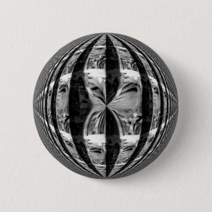 Badge Rond 5 Cm Orb chrome Black button round