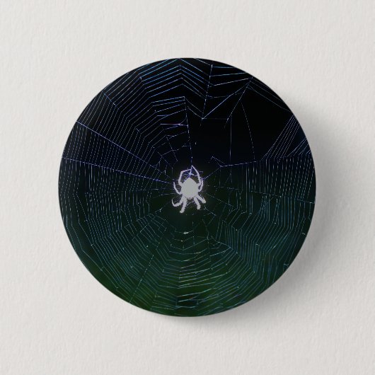 Badge Rond 5 Cm Orb Weaver Spider la nuit (Devant)
