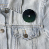 Badge Rond 5 Cm Orb Weaver Spider la nuit (En situation)