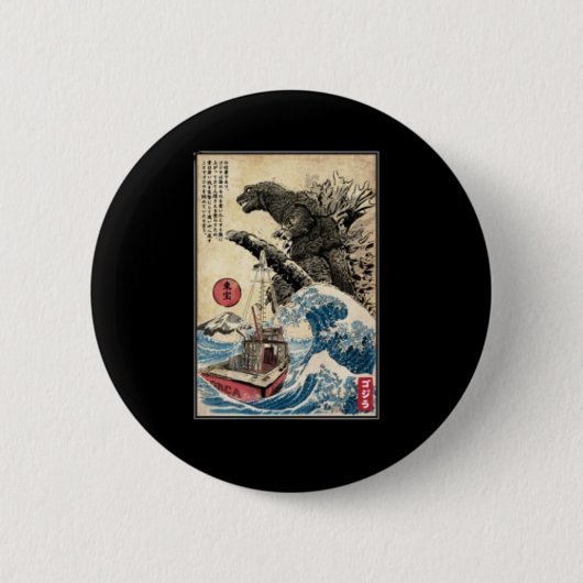 Badge Rond 5 Cm Orca au Japon (Devant)