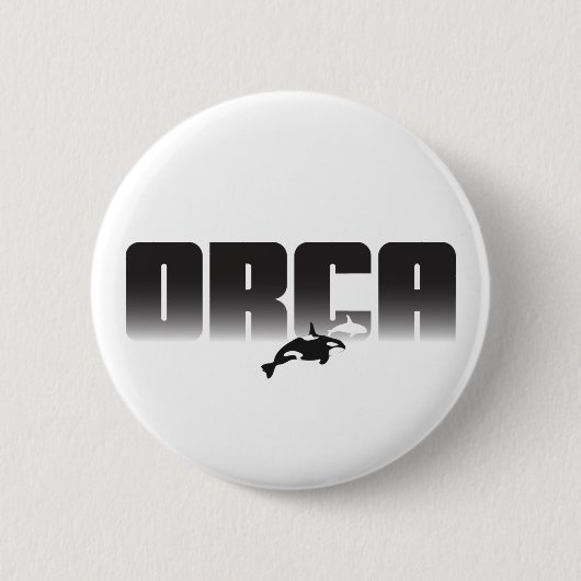 Badge Rond 5 Cm Orca Killer Whale (Devant)