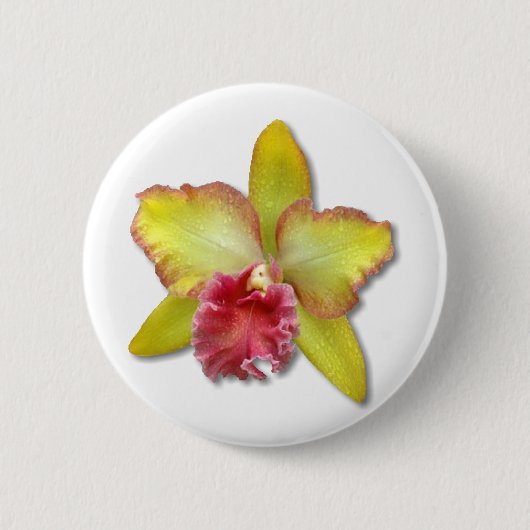 Badge Rond 5 Cm Orchidée (Devant)