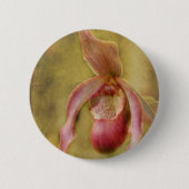 Badge Rond 5 Cm Orchidée à chlipper dame texturée (Devant)