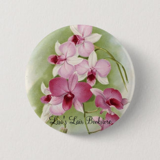 Badge Rond 5 Cm Orchidée - DendrobiumPhalaenopsis