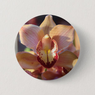 Badge Rond 5 Cm Orchidée du matin