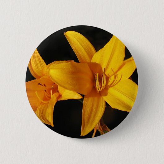 Badge Rond 5 Cm Orchidée jaune (Devant)