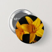 Badge Rond 5 Cm Orchidée jaune (Devant & derrière)