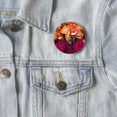 Badge Rond 5 Cm Orchidées et Roses_ (En situation)