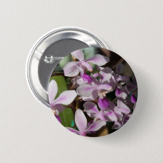 Badge Rond 5 Cm orchidées miniatures (Devant & derrière)
