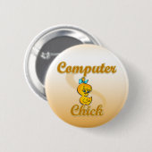 Badge Rond 5 Cm Ordinateur (Devant & derrière)