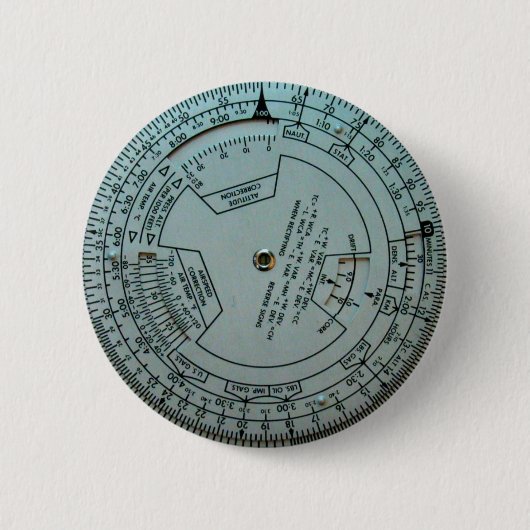 Badge Rond 5 Cm Ordinateur de navigation aérienne (Devant)