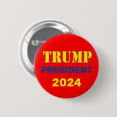 BADGE ROND 5 CM ORDINATEUR PORTABLE TRUMP 2024 (Devant & derrière)