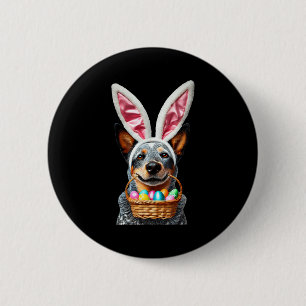Badge Rond 5 Cm Oreille de lapin mignonne chien de bétail australi