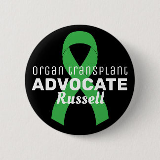 Badge Rond 5 Cm Organ Transplant Advocate Ribbon Black Button
