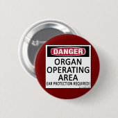Badge Rond 5 Cm Organe de zone d'exploitation (Devant & derrière)