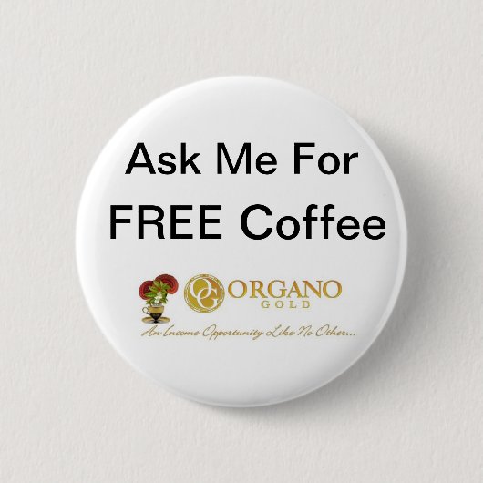 Badge Rond 5 Cm ~ OrganoGold de TryOurCoffee (Devant)