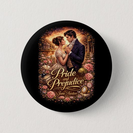 Badge Rond 5 Cm Orgueil et Préjugés (Devant)