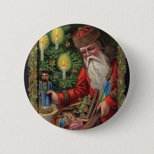 Badge Rond 5 Cm Orient Express Père Noël (Devant)