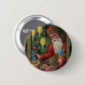Badge Rond 5 Cm Orient Express Père Noël (Devant & derrière)