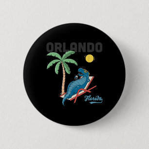 Badge Rond 5 Cm Orlando Chemises Enfants Floride Dinosaure T-rex F