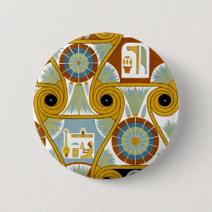 Badge Rond 5 Cm Ornat égyptien #1 sur Emporio Moffa