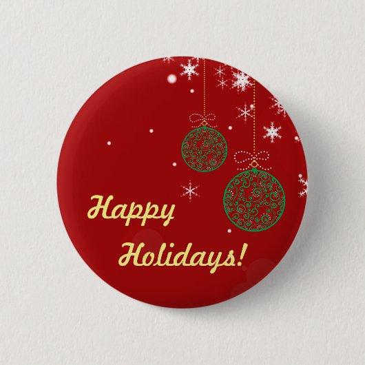 Badge Rond 5 Cm Ornement de Noël (Devant)