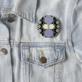 Badge Rond 5 Cm Ornement Doré (En situation)