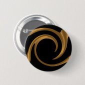 Badge Rond 5 Cm Ornement doré (Devant & derrière)