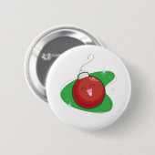Badge Rond 5 Cm Ornement rouge (Devant & derrière)