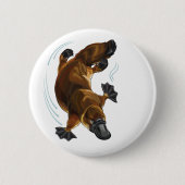 Badge Rond 5 Cm ornithorynque (Devant)