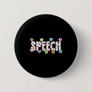 Badge Rond 5 Cm Orthophoniste valentines day slp