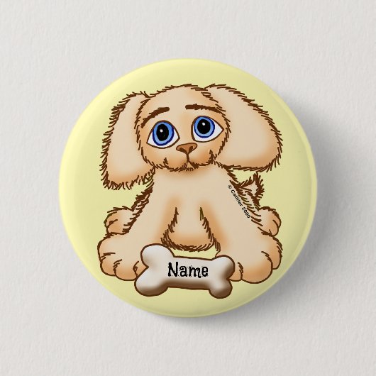 Badge Rond 5 Cm Os à chien  (Devant)