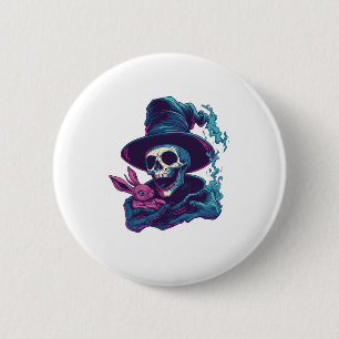 Badge Rond 5 Cm Os Abra-Cadabra - Drôle Crâne Magique