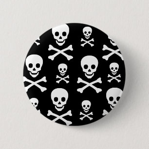 Badge Rond 5 Cm Os croisés du crâne N