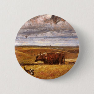 Badge Rond 5 Cm Os de bison coulés sous Harvey Thomas Dunn