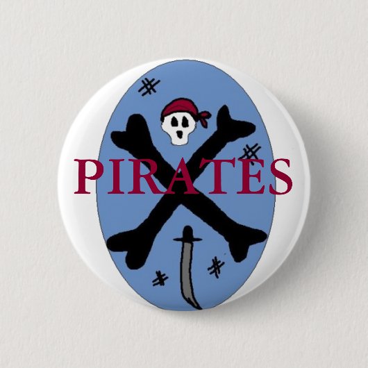 Badge Rond 5 Cm Os de pirate (Devant)