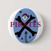 Badge Rond 5 Cm Os pirates (Devant)