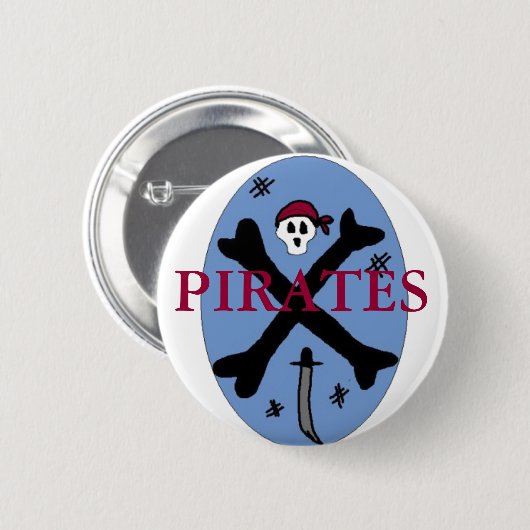 Badge Rond 5 Cm Os pirates (Devant & derrière)