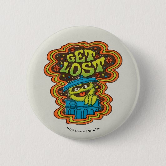 Badge Rond 5 Cm Oscar le Grognon | Psychedelique (Devant)