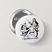 Badge Rond 5 Cm Oscillation de pingouins (Devant & derrière)