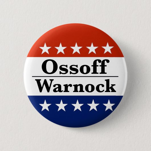 Badge Rond 5 Cm Ossoff Warnock Géorgie Runoffs (Devant)