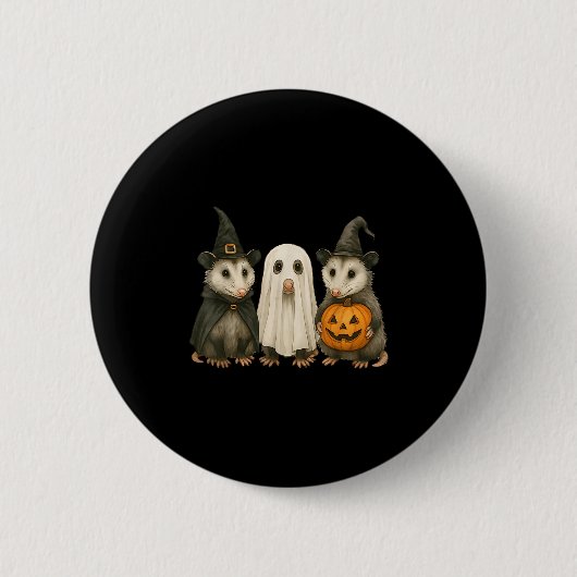 Badge Rond 5 Cm Ossum Halloween Ssum Witch Ghost Pumpkin  (Devant)