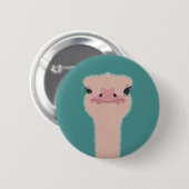 Badge Rond 5 Cm Ostrich drôle (Devant & derrière)