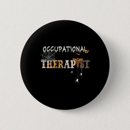 Badge Rond 5 Cm OT ergothérapie thérapeute Halloween OTA sp (Devant)