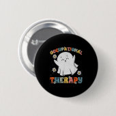 Badge Rond 5 Cm Ot Occupational Therapy Halloween Retro Ghost Ot H (Devant & derrière)