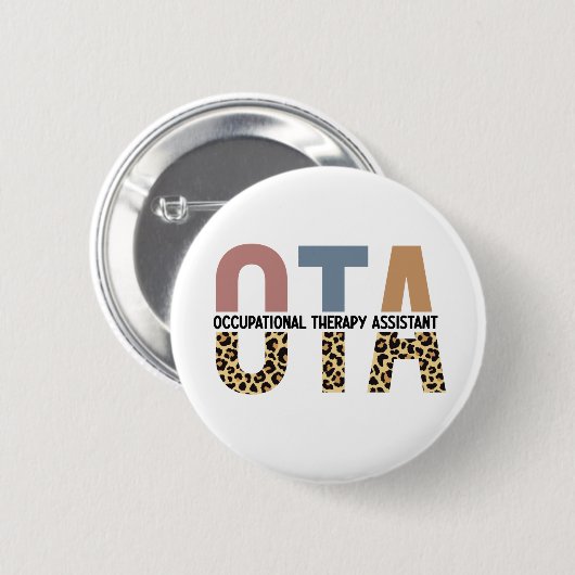 Badge Rond 5 Cm OTA Offres d'aide en ergothérapie (Devant & derrière)