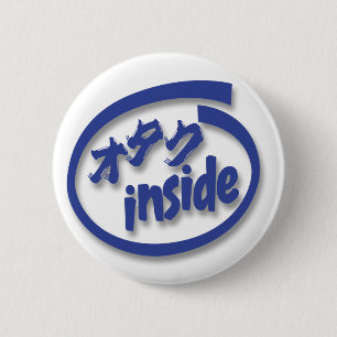 Badge Rond 5 Cm Otaku à l'intérieur