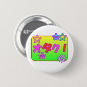 Badge Rond 5 Cm Otaku mignon (Devant & derrière)