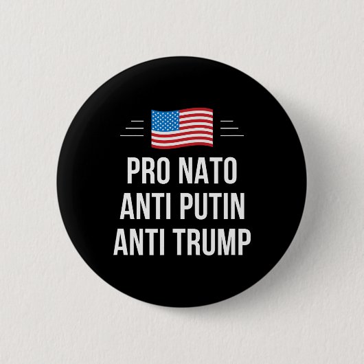 Badge Rond 5 Cm OTAN - Anti Poutine - Anti Trump - (Devant)