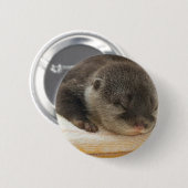 Badge Rond 5 Cm Otter endormi (Devant & derrière)
